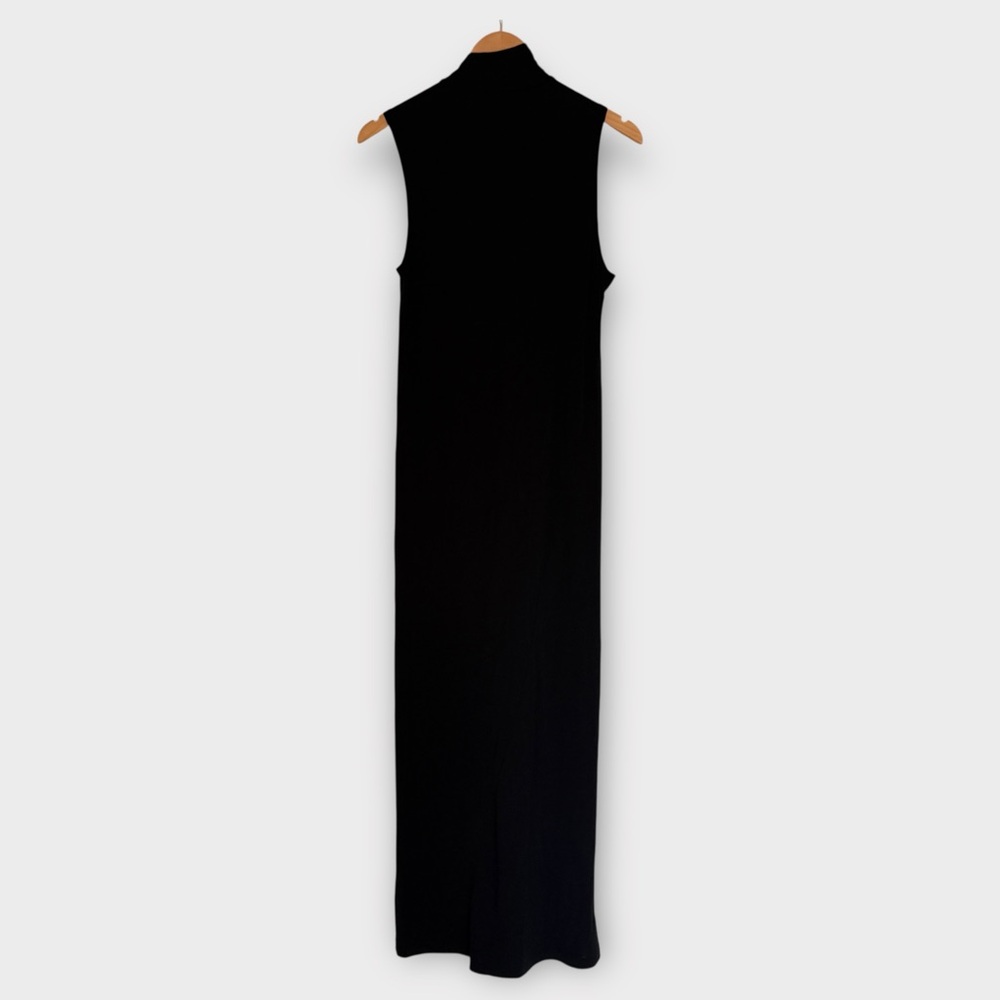 DKNY Black Sleeveless Mock Neck Maxi Dress – Size L - Picture 8 of 9